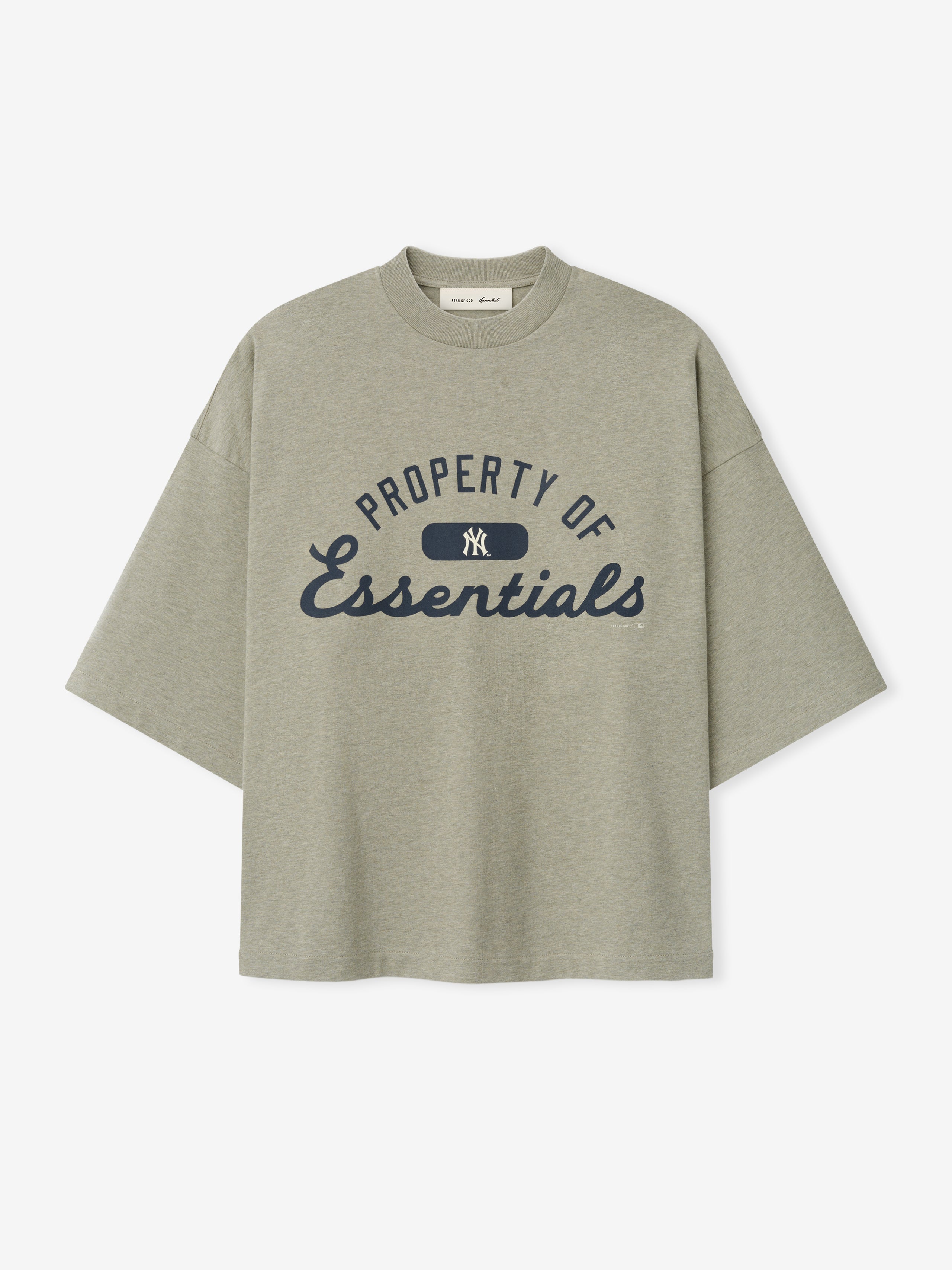 Essentials Yankees Merch Tee Seal Heather