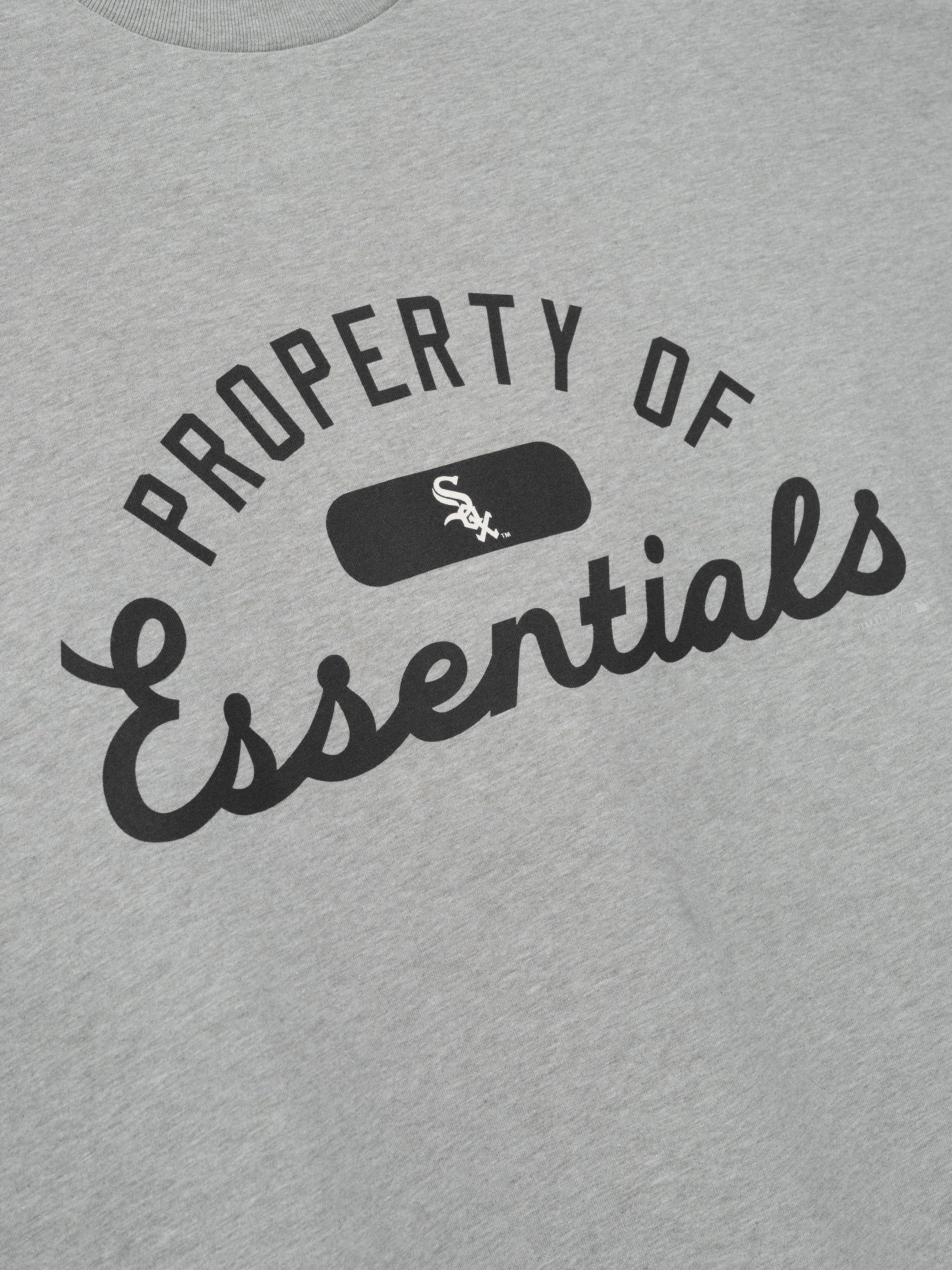 Essentials White Sox Merch Tee Concrete Heather