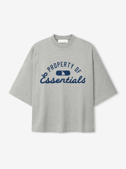 Essentials Dodgers Merch Tee Concrete Heather