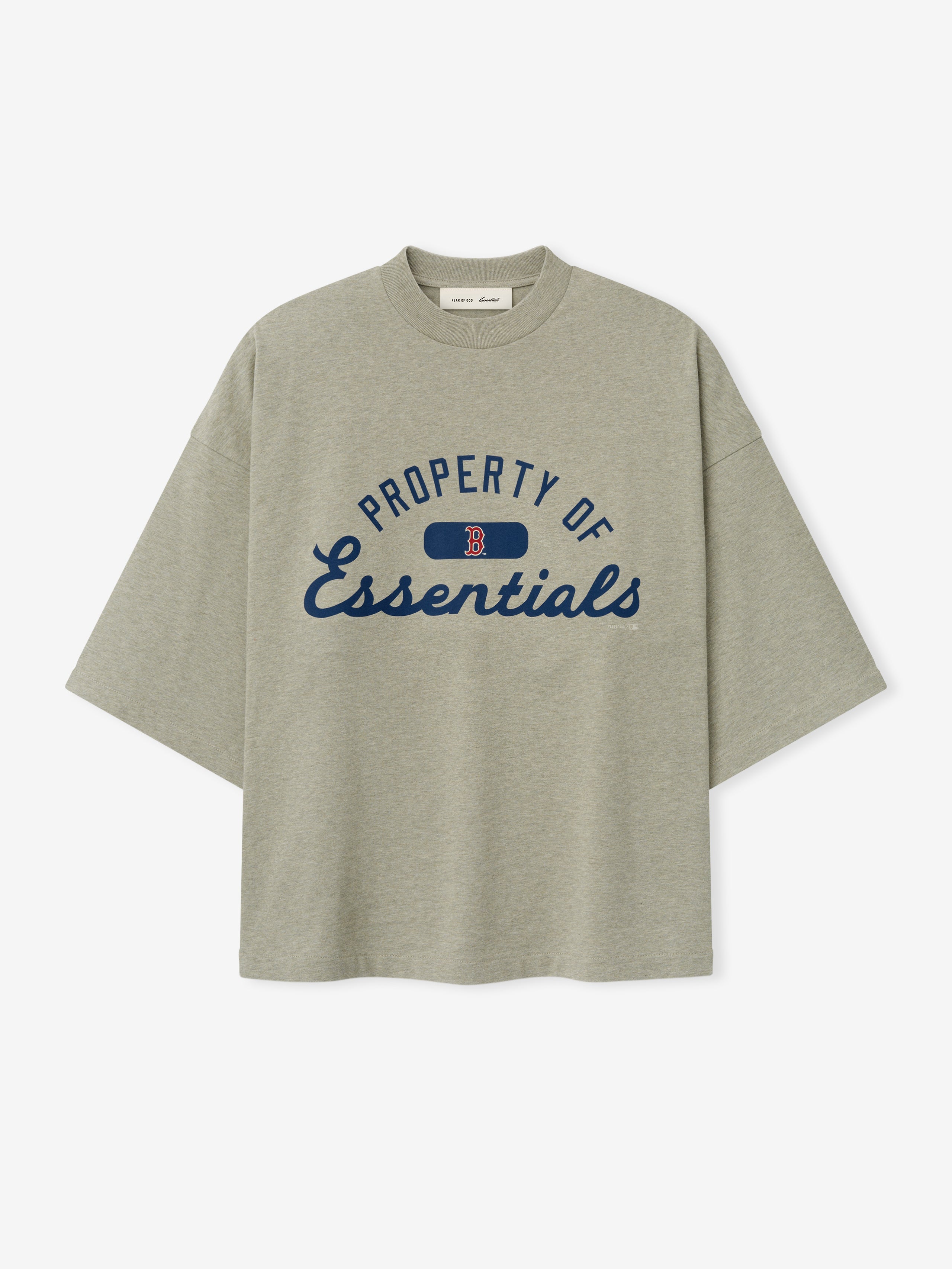 Essentials Red Sox Merch Tee Seal Heather