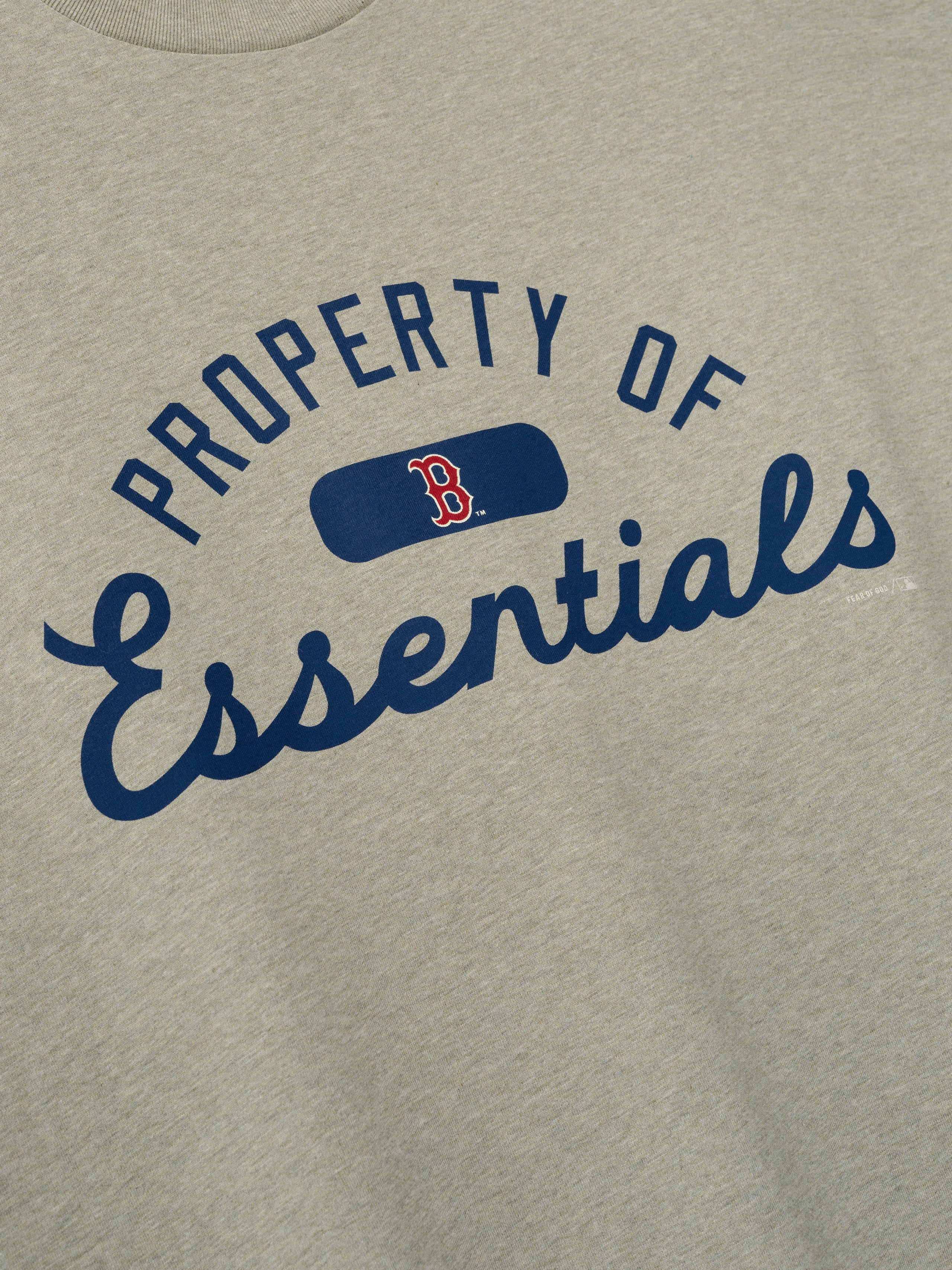 Essentials Red Sox Merch Tee Seal Heather