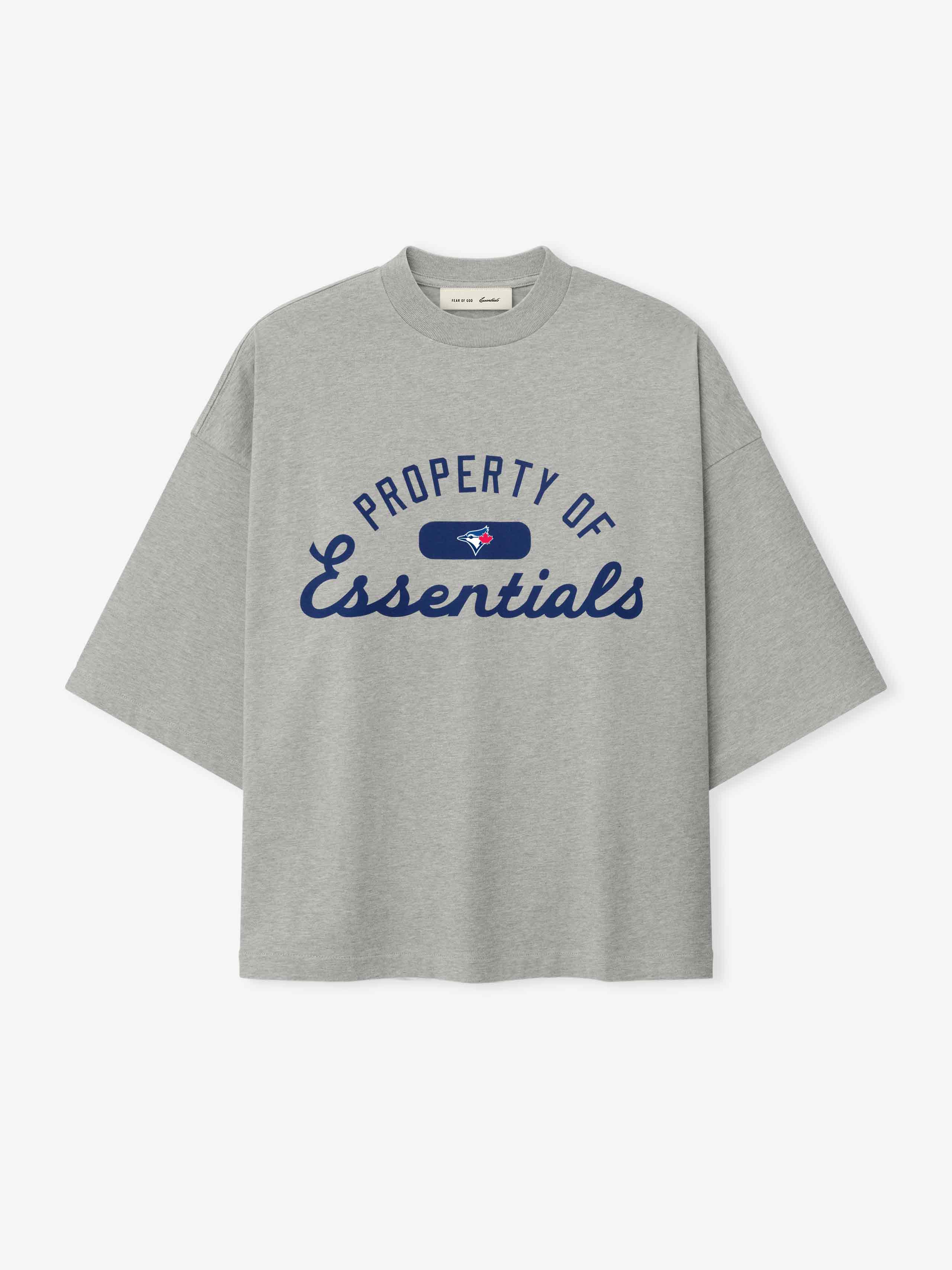 Essentials Blue Jays Merch Tee Concrete Heather