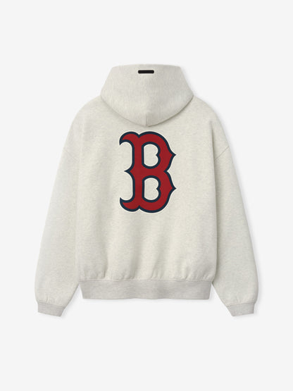 Essentials Red Sox Sport Hoodie Oatmeal Heather/ Light Heather Rib