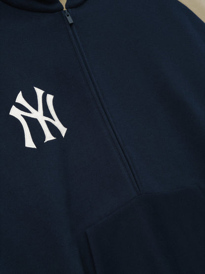 Essentials Yankees Raglan Half Zip Sport Hoodie Dark Sapphire/ Overland