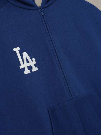 Essentials Dodgers Raglan Half Zip Sport Hoodie Estate Blue/ Seal