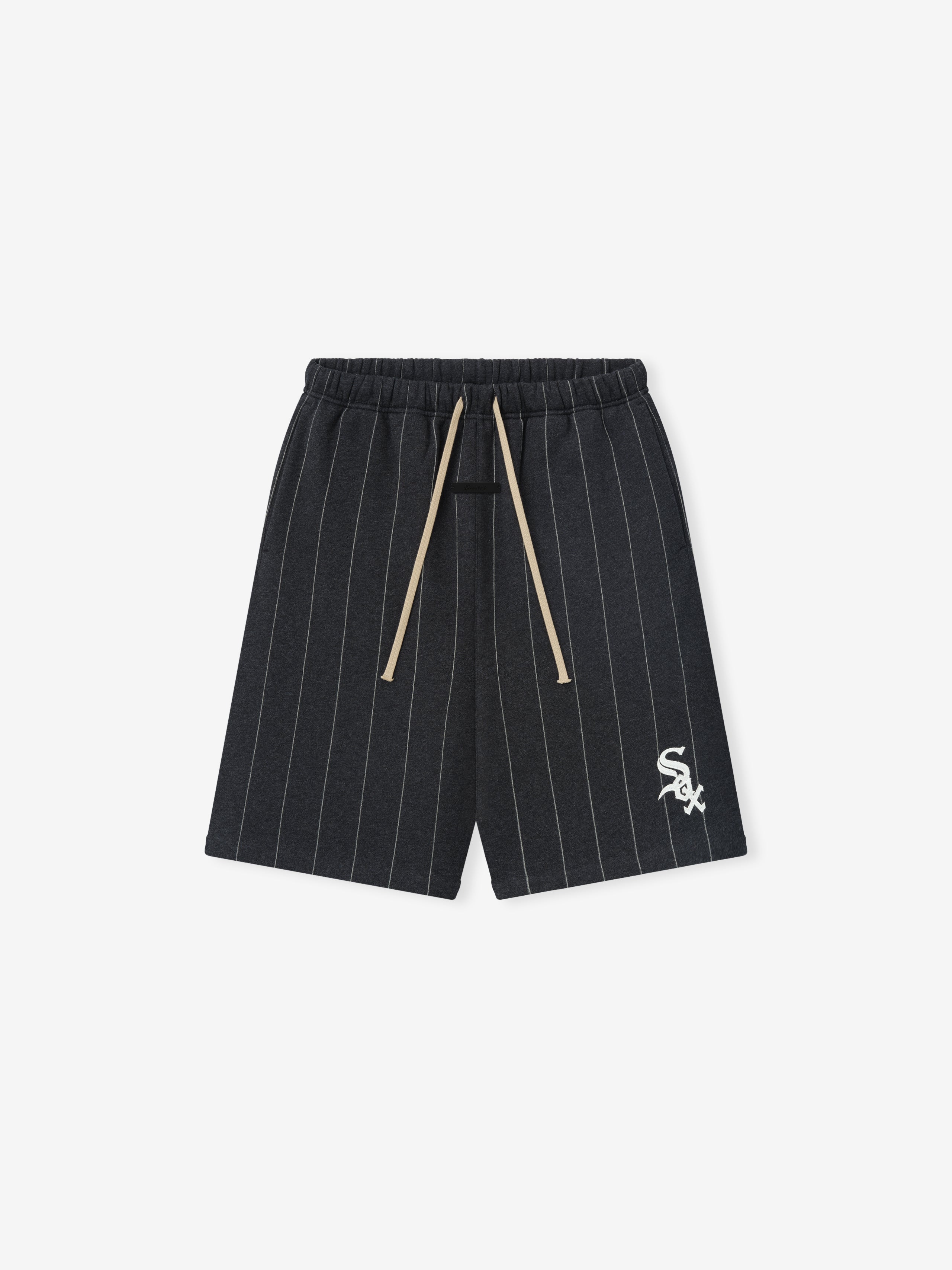 Essentials White Sox 90'S Sweatshort Iron Heather W White Pinstripes