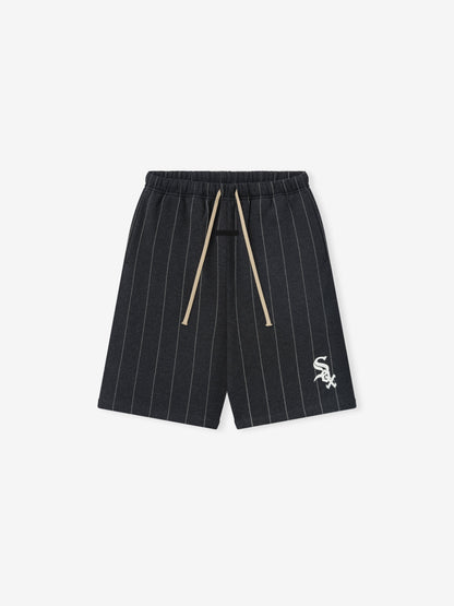 Essentials White Sox 90'S Sweatshort Iron Heather W White Pinstripes