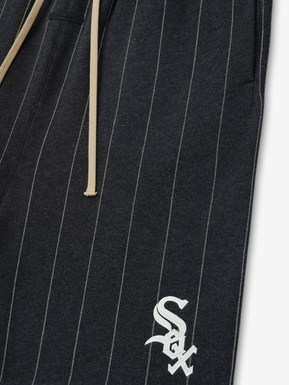 Essentials White Sox 90'S Sweatshort Iron Heather W White Pinstripes