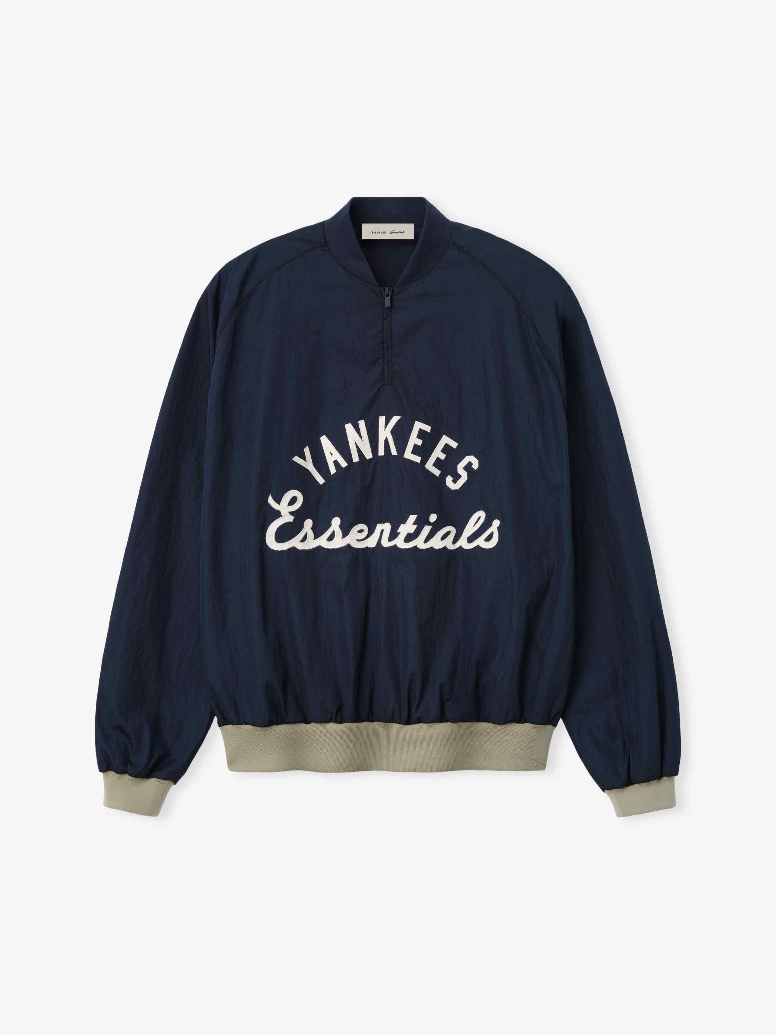 Essentials Yankees Half Zip Pullover Dark Sapphire/ Overland Rib