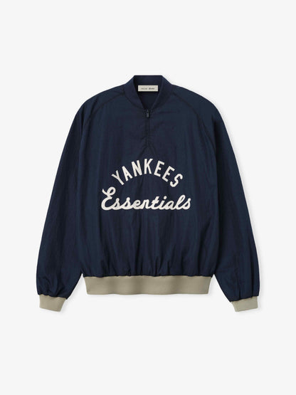 Essentials Yankees Half Zip Pullover Dark Sapphire/ Overland Rib