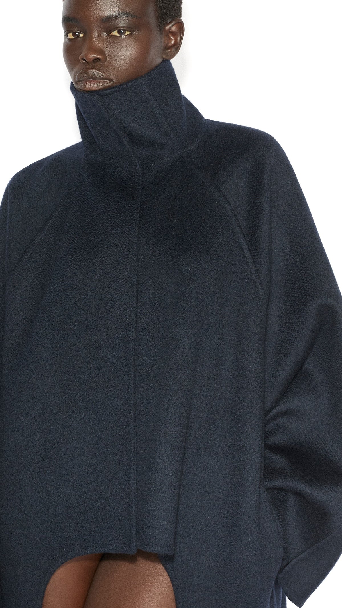 Alaïa Asymmetric Double Face Cashmere Coat