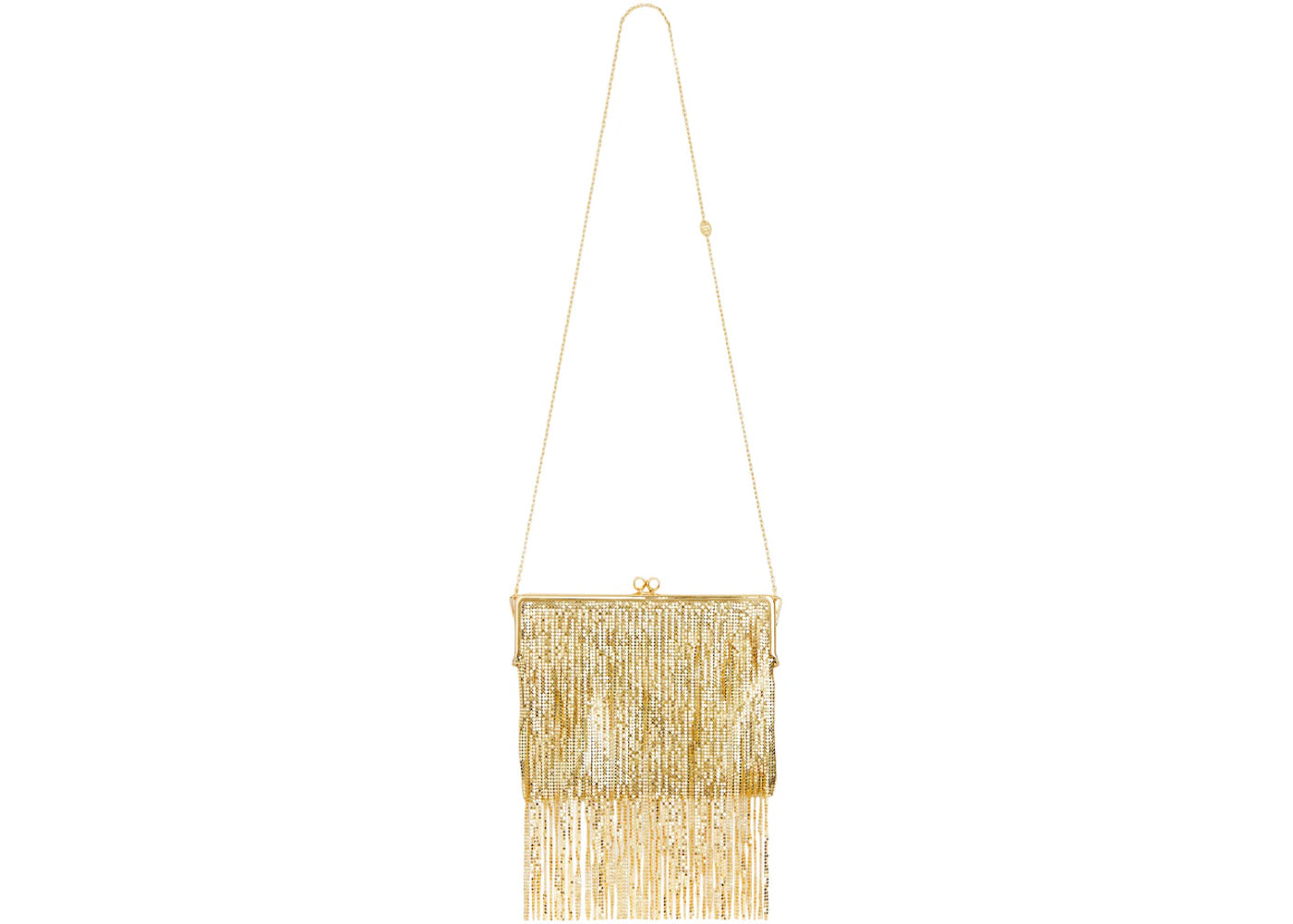 Rabanne H&M Metal-Mesh Bag With Fringe Gold
