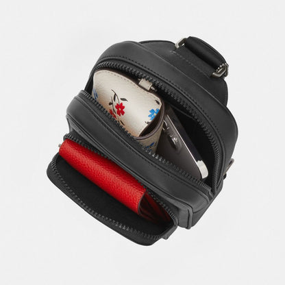 Coach Racer Sling Pack In Signature Canvas Gunmetal Charcoal Black