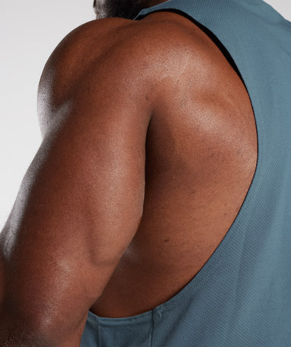 Gymshark React Drop Arm Tank Denim Teal
