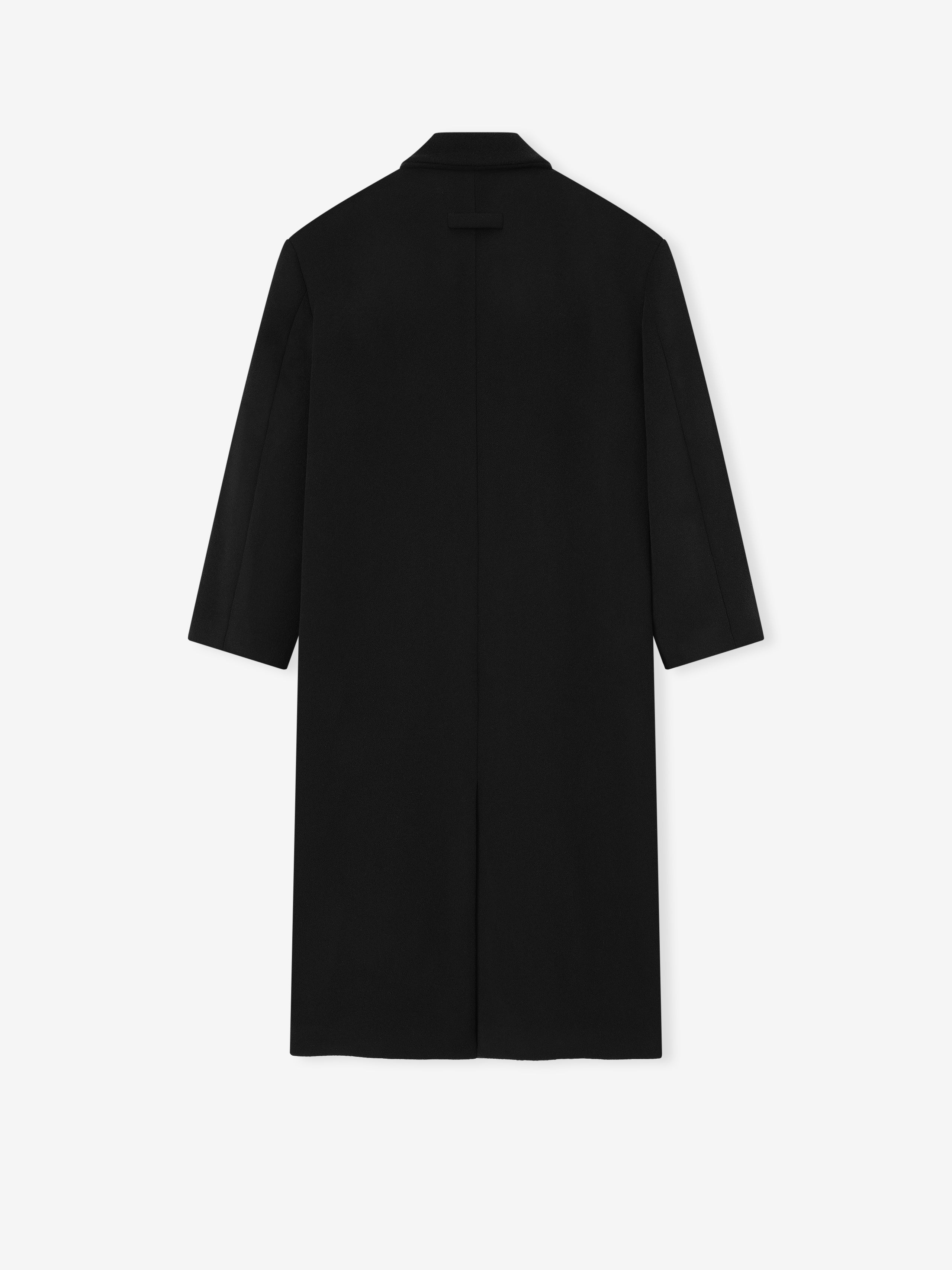 Essentials Melton Wool Relaxed Coat Black