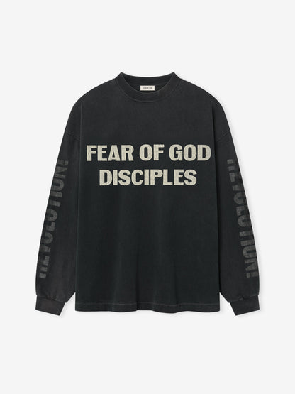 Essentials Disciple Relaxed Long Sleeve Tee Black