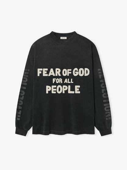 Essentials For All People Relaxed Long Sleeve Tee Black