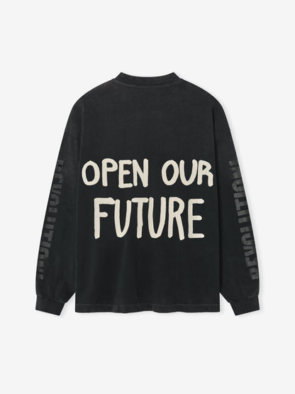 Essentials For All People Relaxed Long Sleeve Tee Black