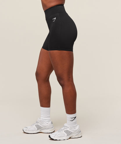 Women's Gymshark Reps Power Tight Shorts Black