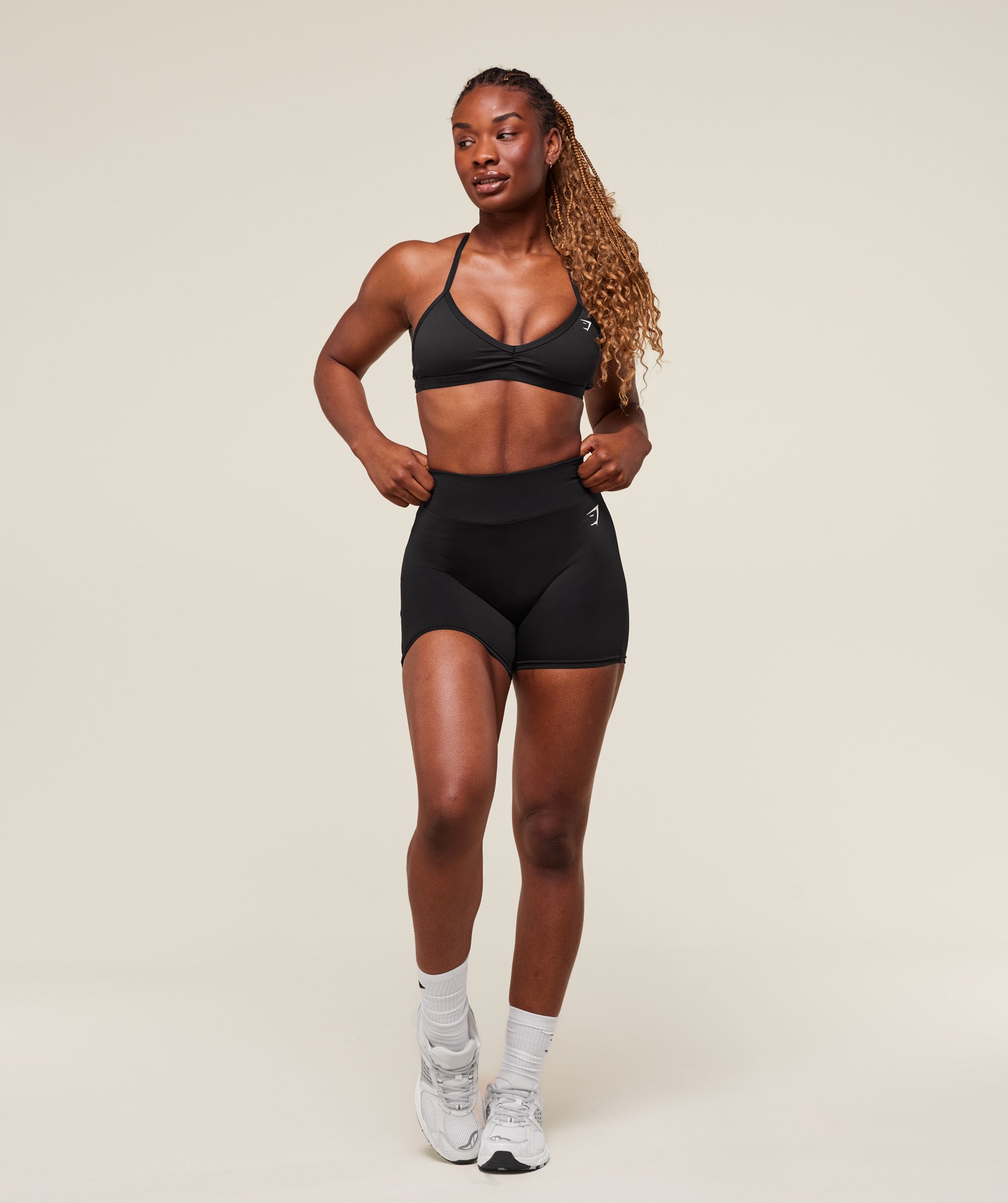 Women's Gymshark Reps Power Tight Shorts Black