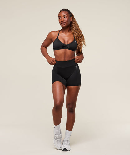 Women's Gymshark Reps Power Tight Shorts Black