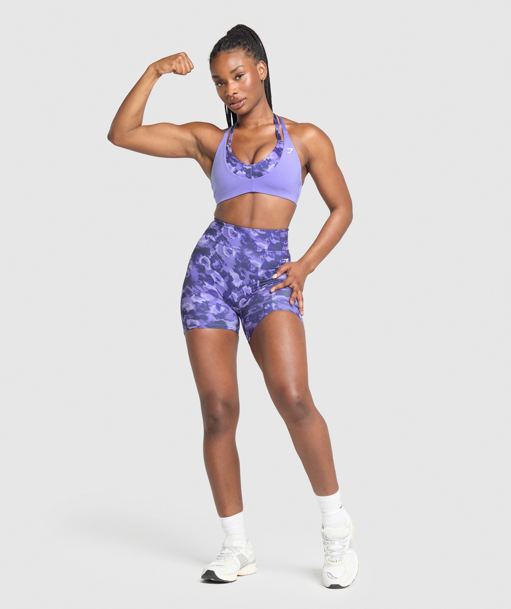 Women's Gymshark Reps Power Tight Shorts Fresh Lilac