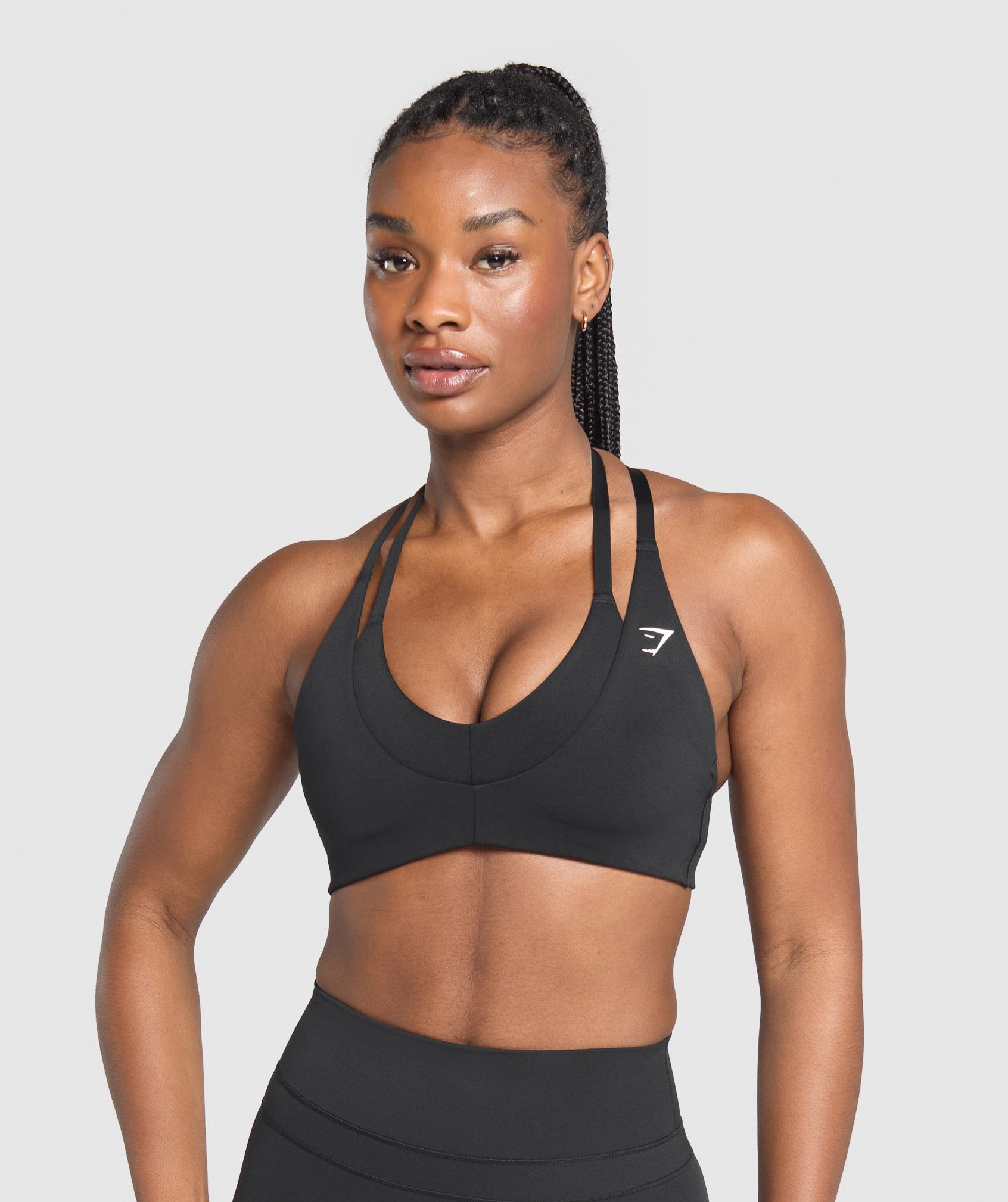 Women's Gymshark Reps T Back Sports Bra Black