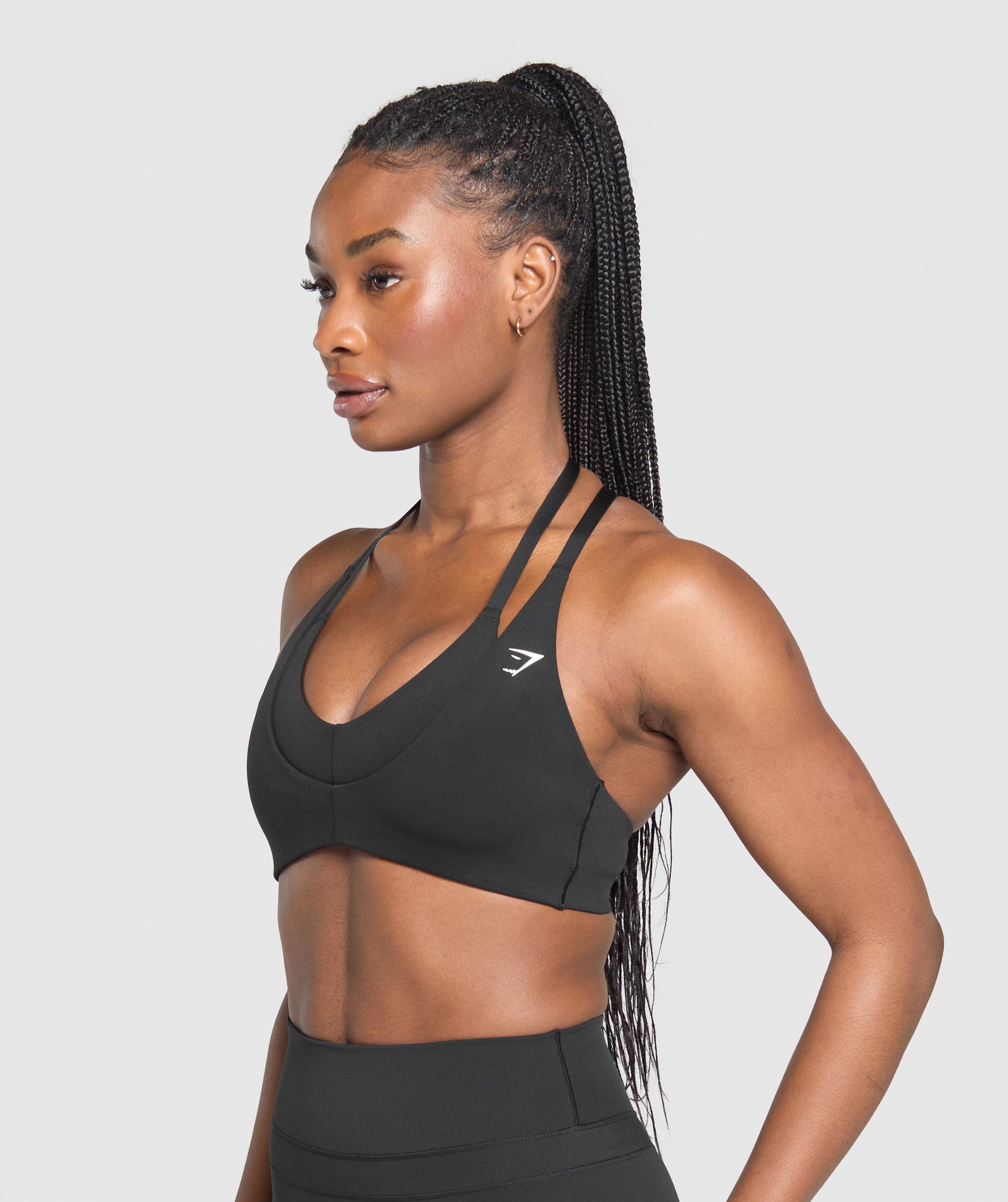 Women's Gymshark Reps T Back Sports Bra Black