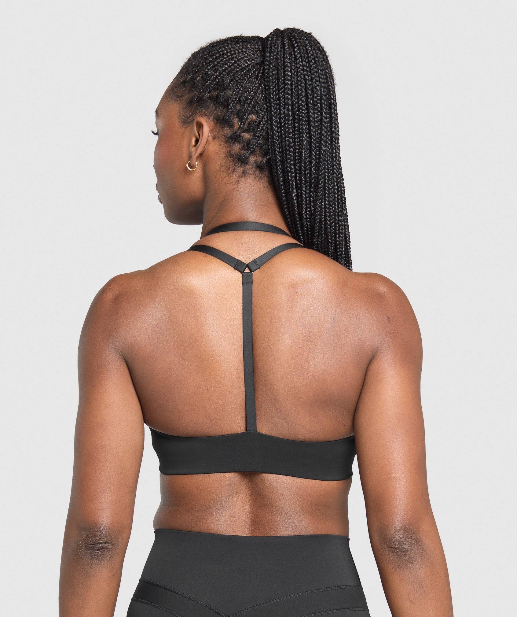 Women's Gymshark Reps T Back Sports Bra Black