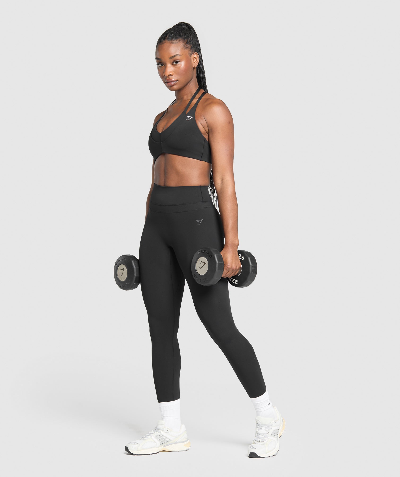 Women's Gymshark Reps T Back Sports Bra Black