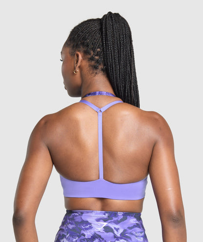 Women's Gymshark Reps T Back Sports Bra Record Purple
