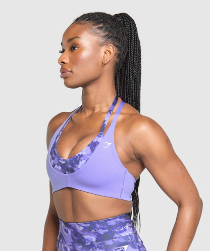 Women's Gymshark Reps T Back Sports Bra Record Purple