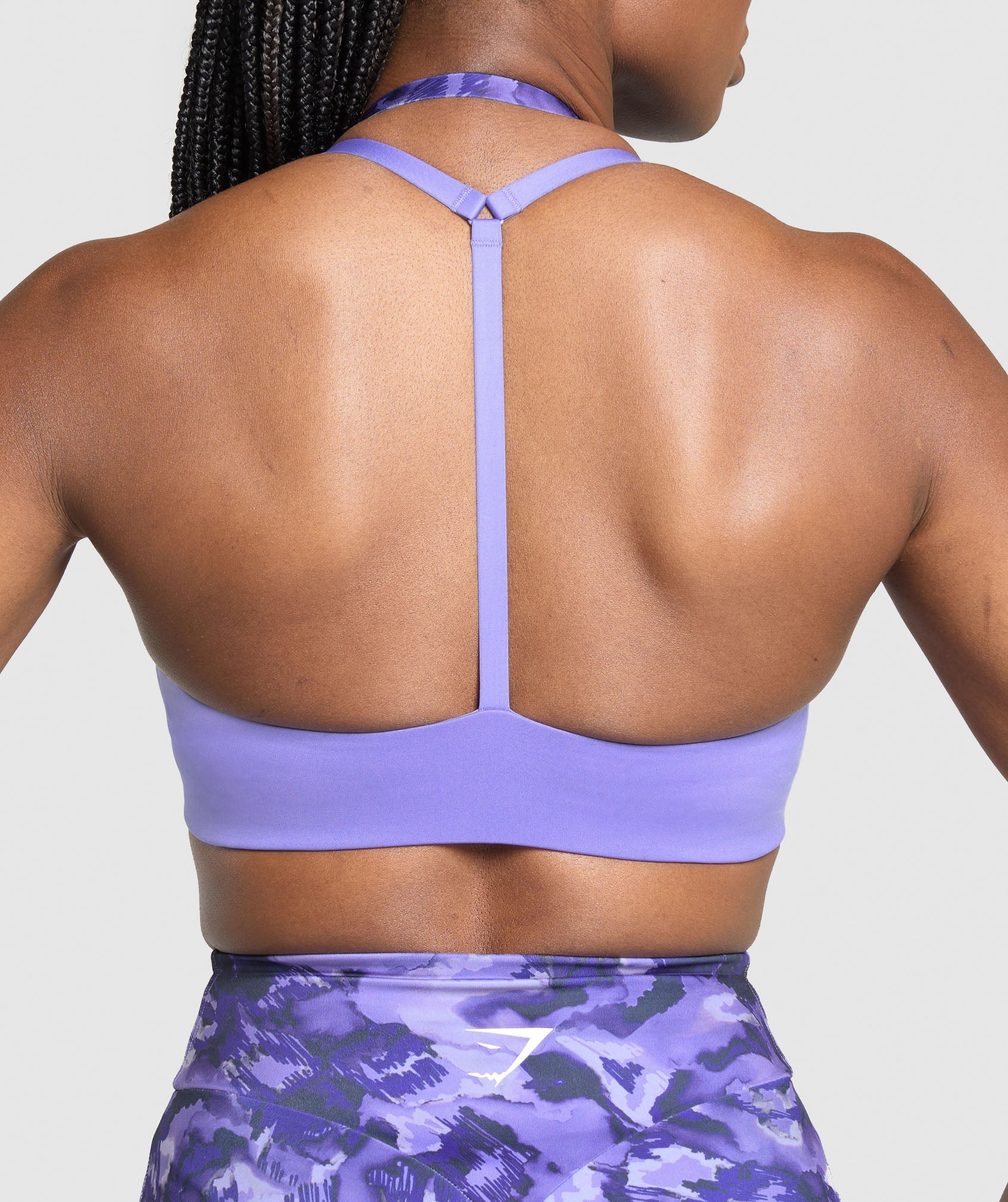 Women's Gymshark Reps T Back Sports Bra Record Purple