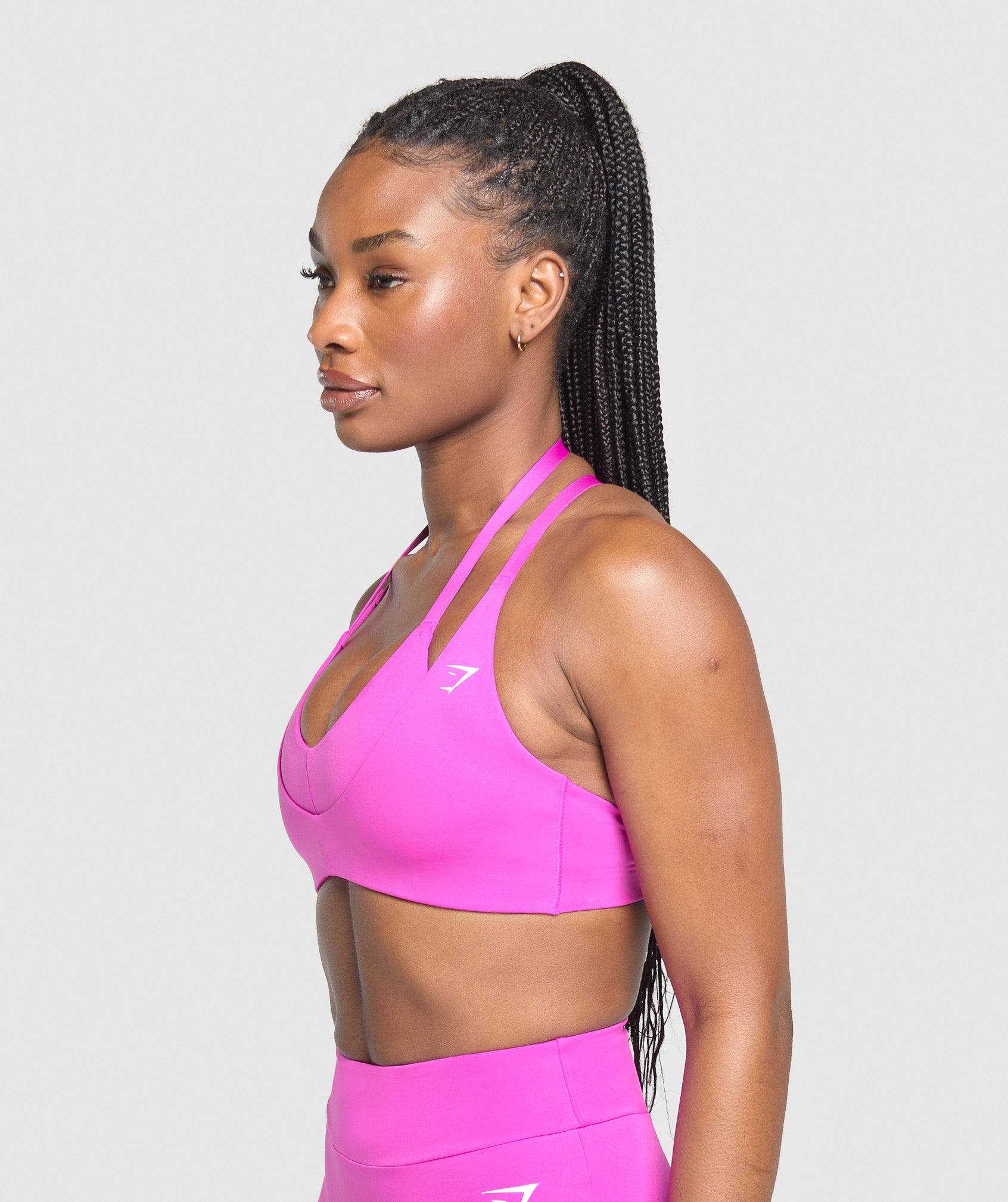 Women's Gymshark Reps T Back Sports Bra Vibrant Pink