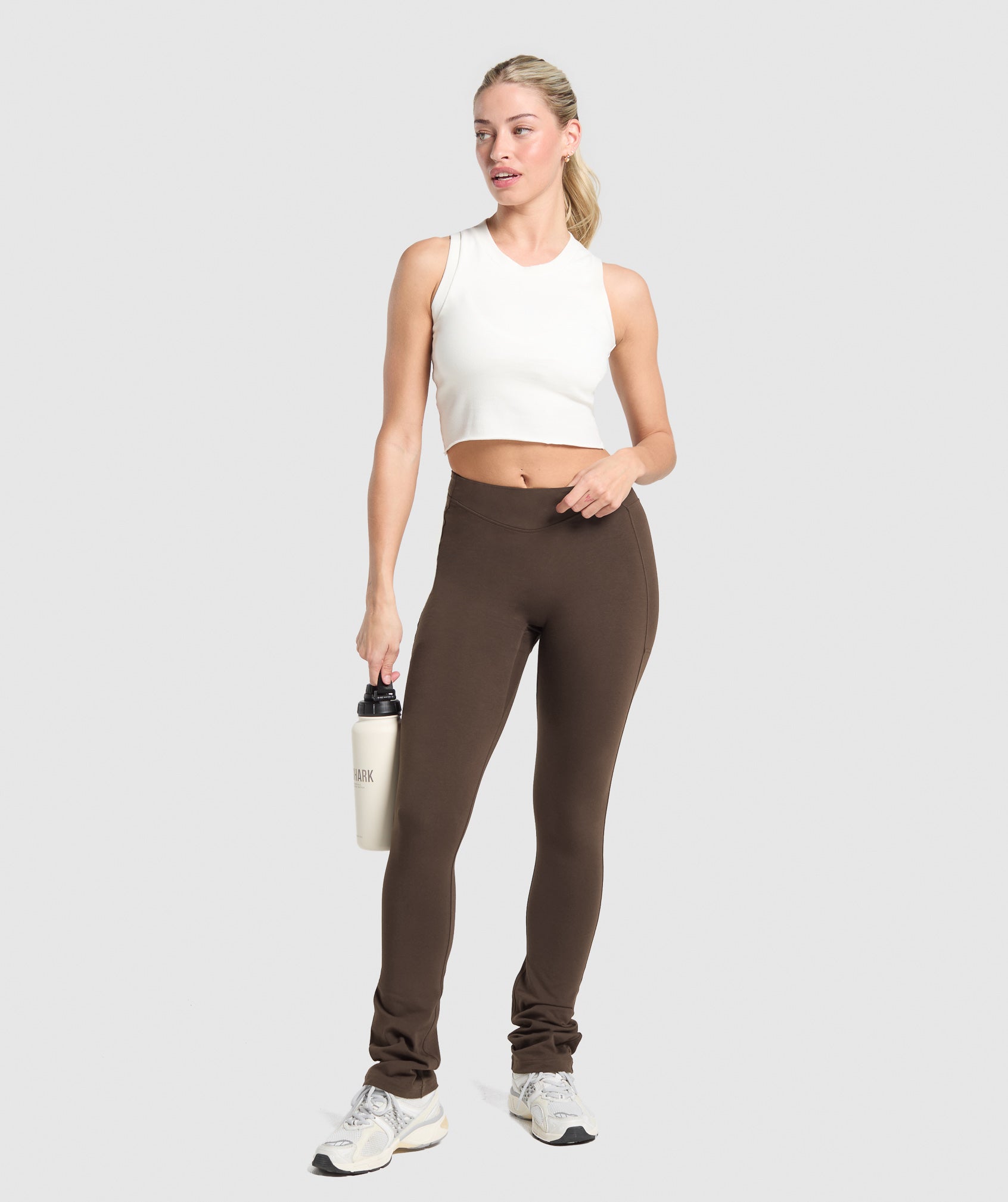 Women's Gymshark Rest Day Bootcut Leggings Archive Brown