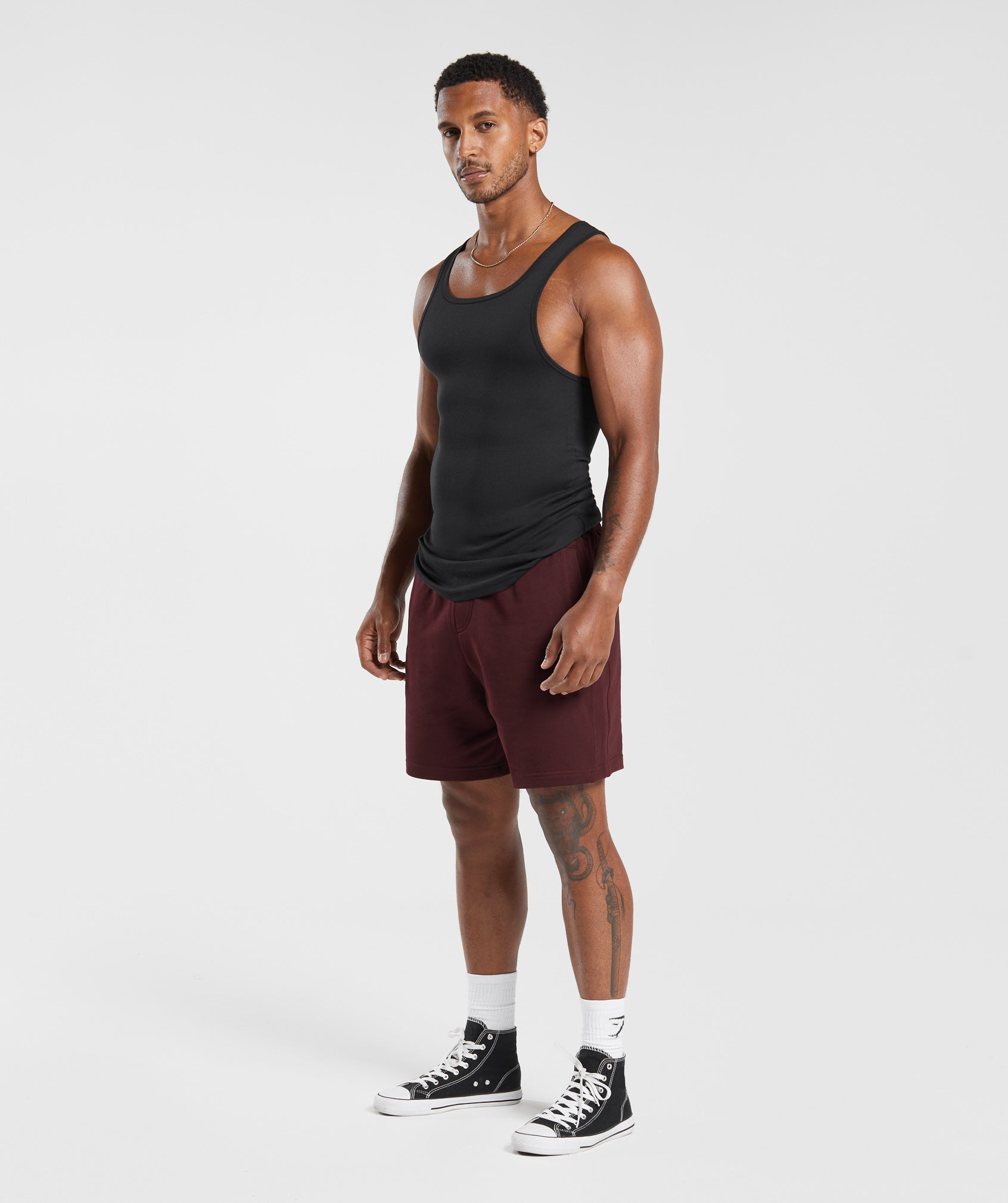Gymshark Rest Day Essentials Shorts Rich Maroon