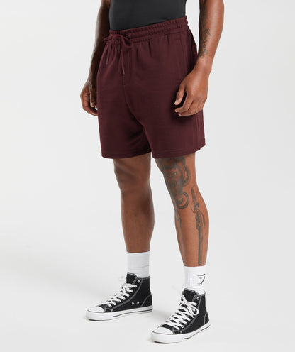 Gymshark Rest Day Essentials Shorts Rich Maroon