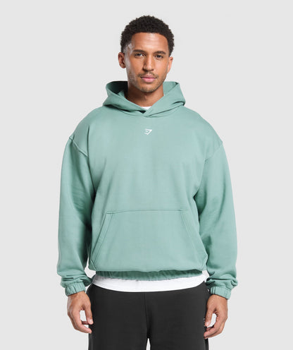 Gymshark Rest Day Essentials Boxy Hoodie Celeste Blue