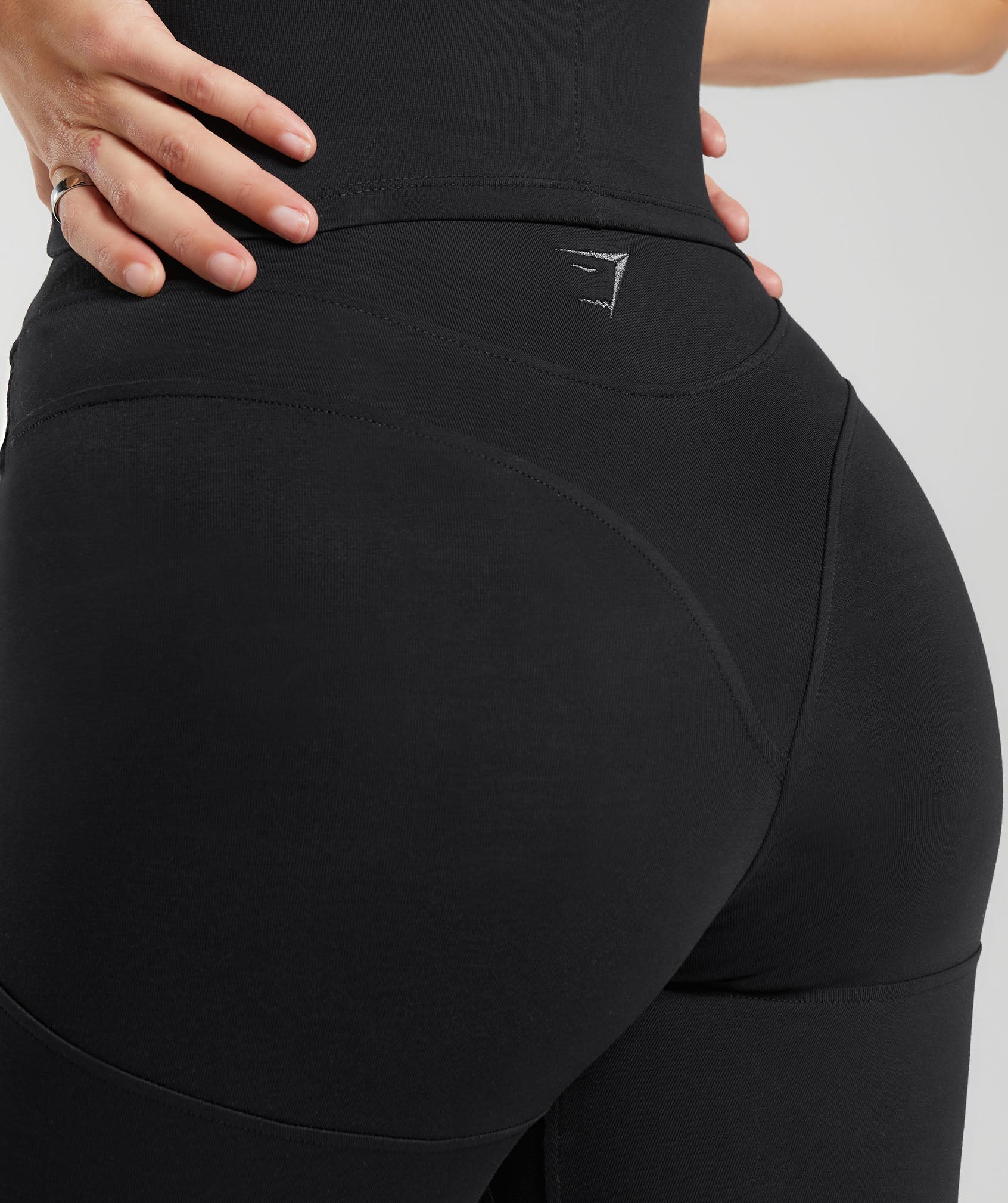 Women's Gymshark Rest Day Boot Cut Cotton Leggings Black