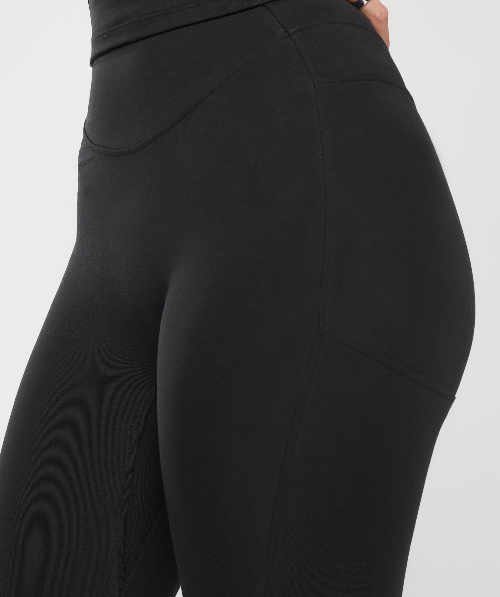 Women's Gymshark Rest Day Boot Cut Cotton Leggings Black
