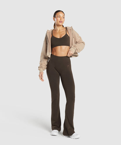 Women's Gymshark Luxe Seamless Bralette Walnut Brown Marl