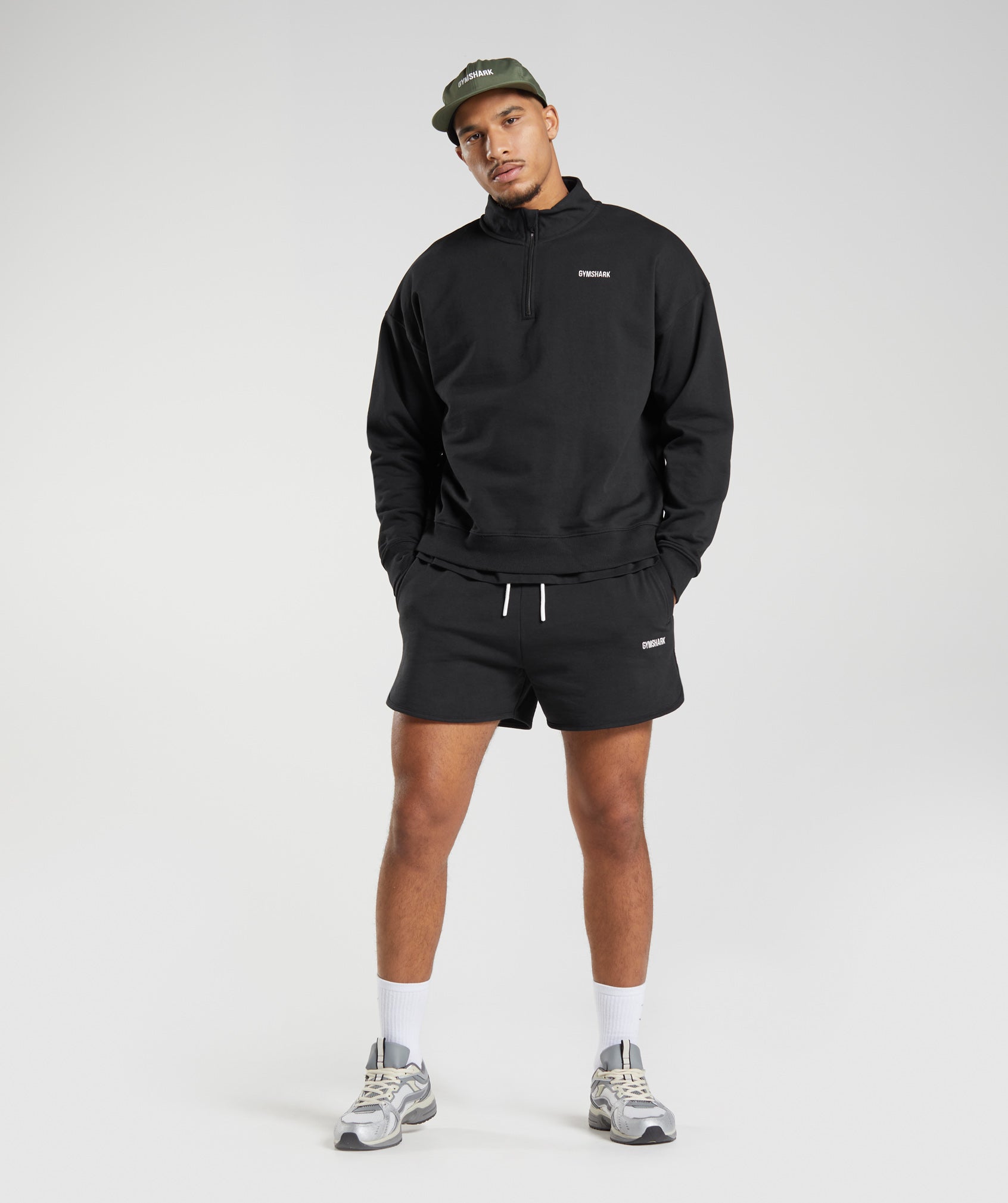Gymshark Rest Day Sweats 1/4 Zip Black