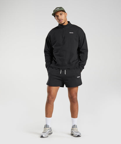 Gymshark Rest Day Sweats 1/4 Zip Black