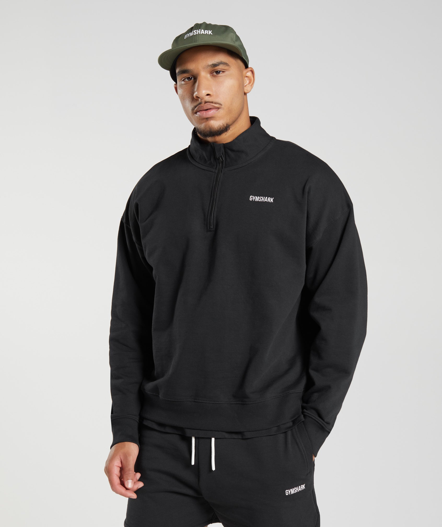 Gymshark Rest Day Sweats 1/4 Zip Black