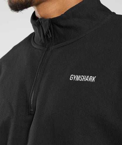 Gymshark Rest Day Sweats 1/4 Zip Black