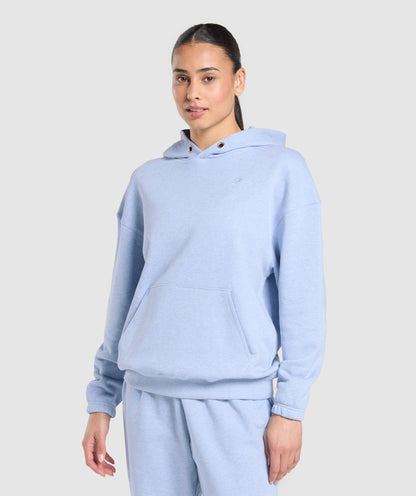 Women's Gymshark Rest Day Sweats 2.0 Oversized Hoodie Blue Marl