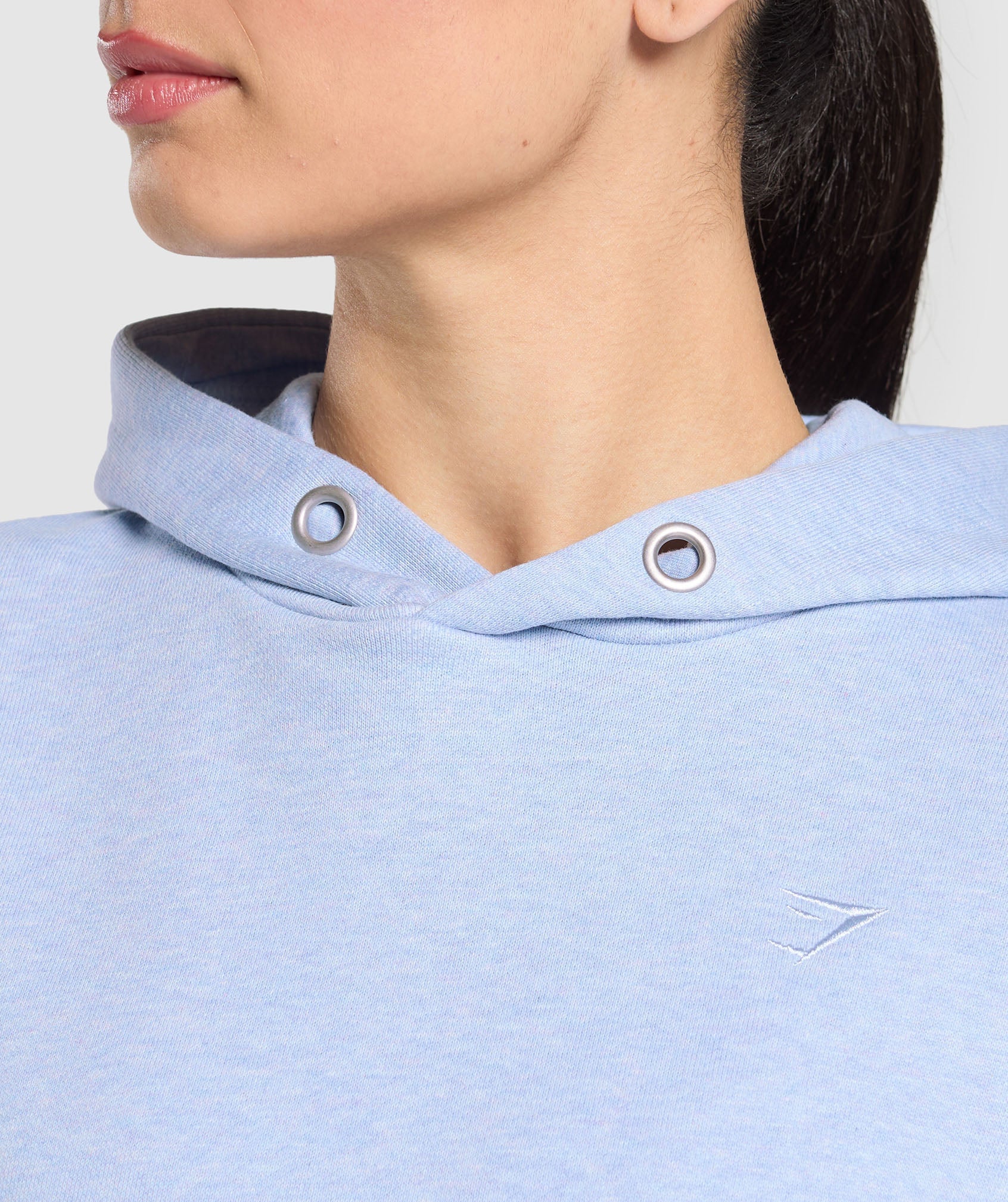 Women's Gymshark Rest Day Sweats 2.0 Oversized Hoodie Blue Marl