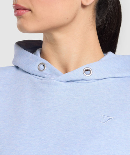 Women's Gymshark Rest Day Sweats 2.0 Oversized Hoodie Blue Marl