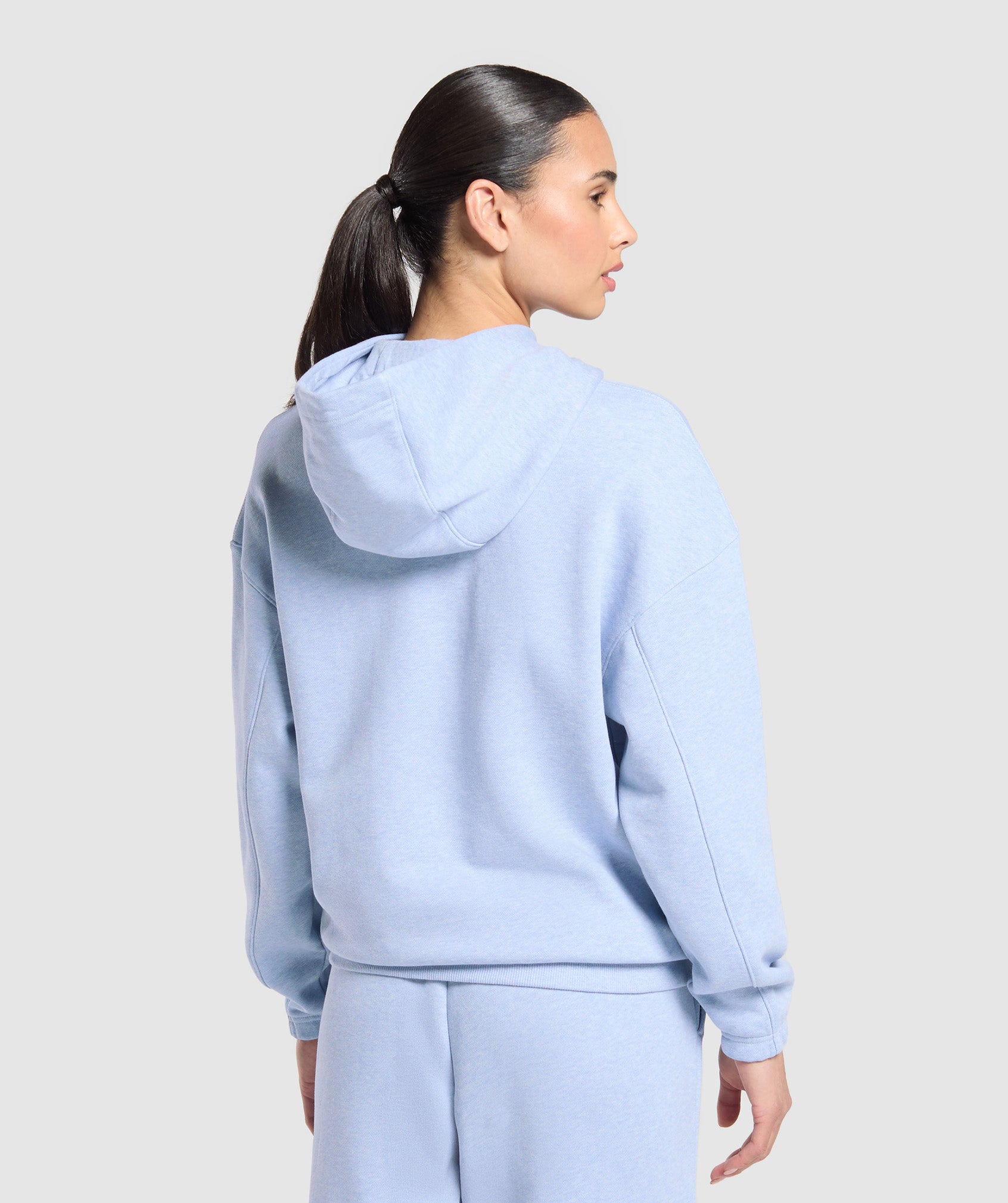 Women's Gymshark Rest Day Sweats 2.0 Oversized Hoodie Blue Marl