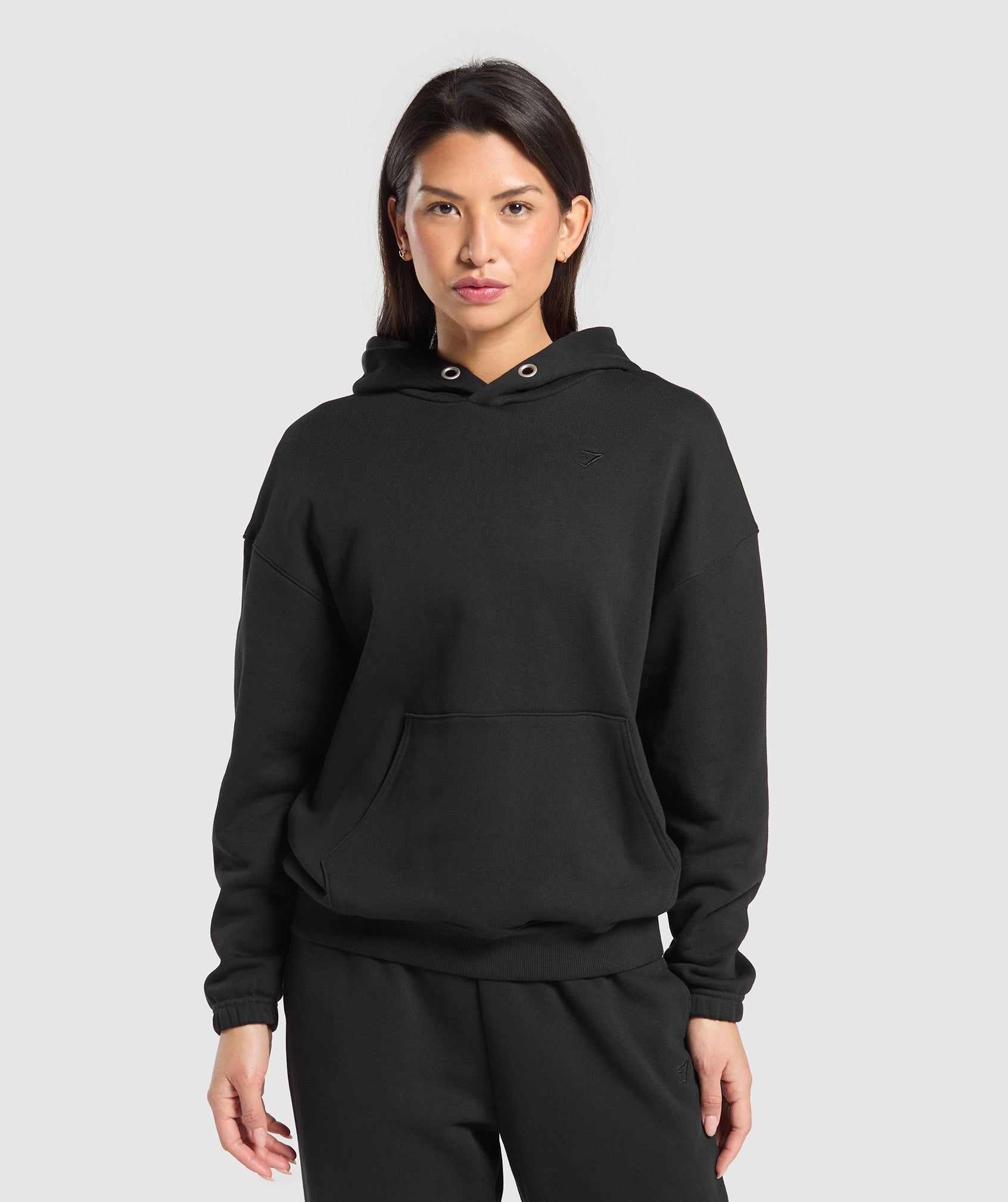 Women's Gymshark Rest Day Sweats 2.0 Oversized Hoodie Black